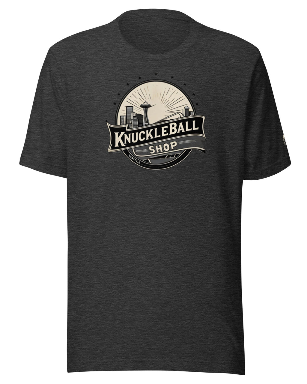 Knuckleball Shop Logo tee in Dark Heather Grey