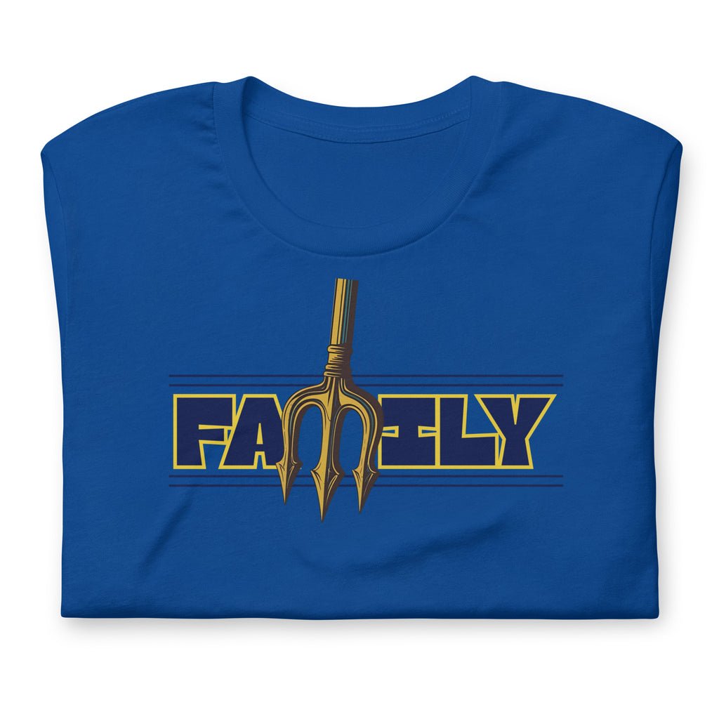True Royal t-shirt featuring a "Family" design with trident